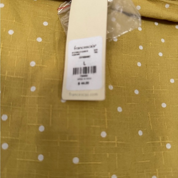 Francesca's Collections Mustard Polka Dot Mini Skirt - Picture 5 of 7